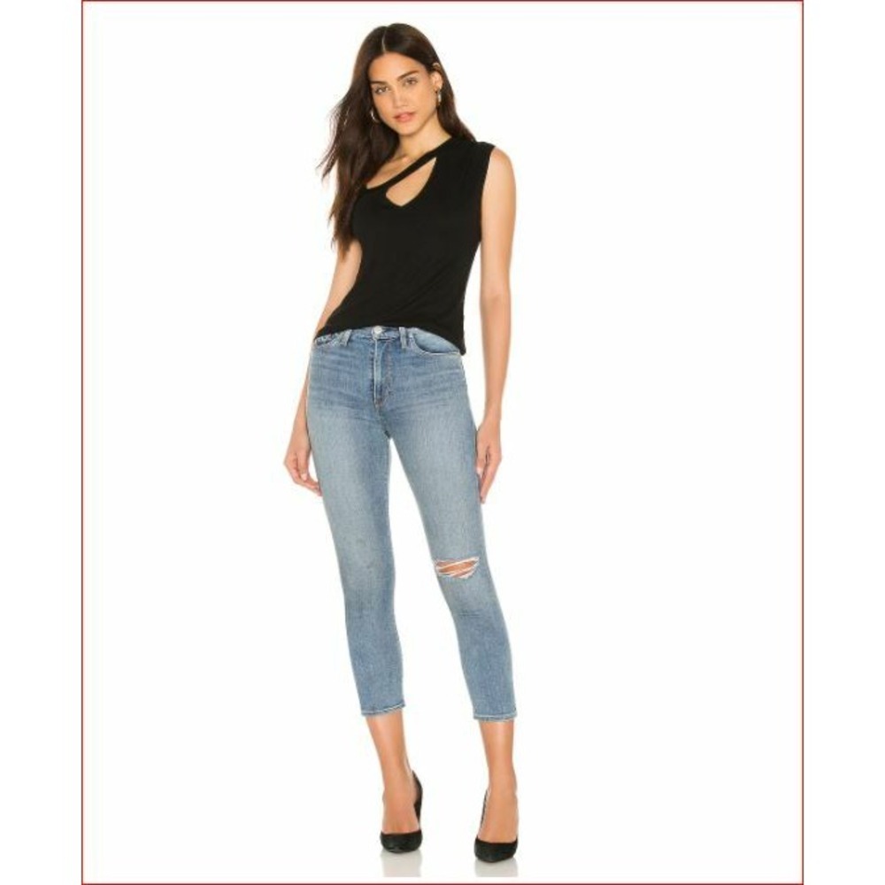 Hudson women jeans high rise crop skinny Holly WHC4151DDA blue W28 $225